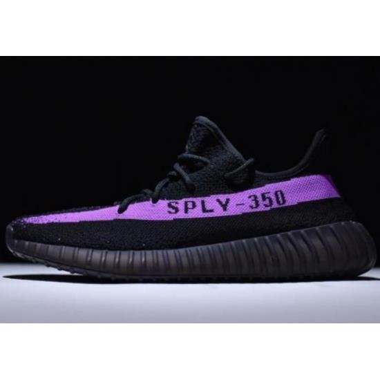 Men Yeezy 350 Black Purple Shoes 566