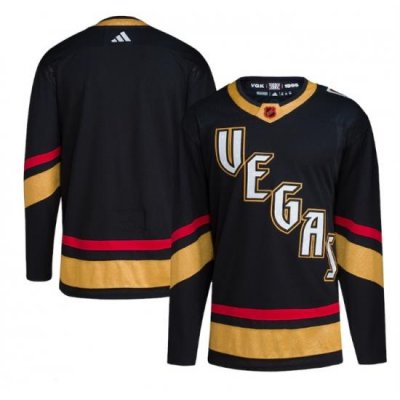 Men Vegas Golden Knights Blank Black 2022 23 Reverse Retro Stitched Jersey