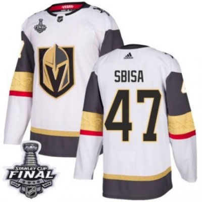 womens luca sbisa vegas golden knights jersey white adidas 47 nhl away 2018 stanley cup final authentic