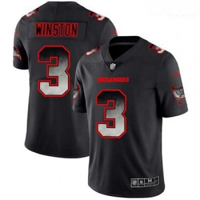 Buccaneers #3 Jameis Winston Black Men Stitched Football Vapor Untouchable Limited Smoke Fashion Jersey