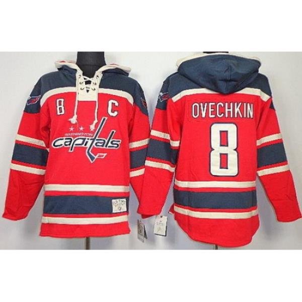 NHL jerseys Washington Capitals #8 alex ovechkin red[pullover hooded sweatshirt patch c]