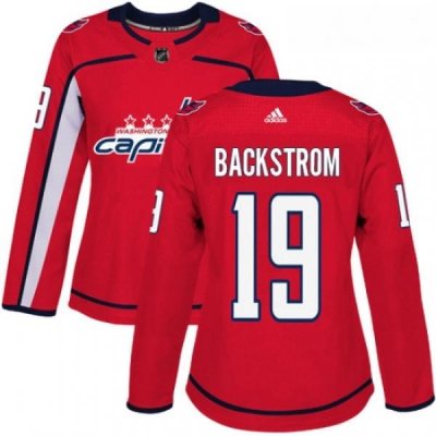 Womens Adidas Washington Capitals 19 Nicklas Backstrom Premier Red Home NHL Jersey