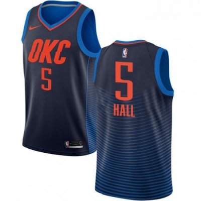 Womens Nike Oklahoma City Thunder 5 Devon Hall Swingman Navy Blue NBA Jersey Statement Edition