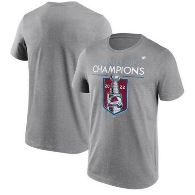 Men Colorado Avalanche Grey 2022 Stanley Cup Champions Jersey Roster T Shirt