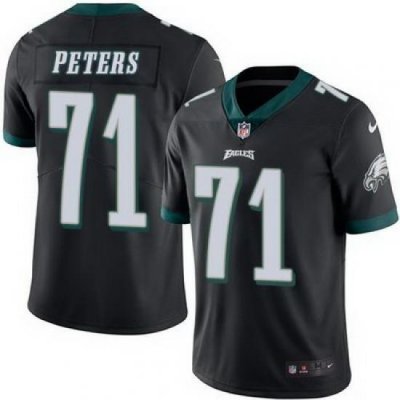 Nike Eagles #71 Jason Peters Black Mens Stitched NFL Limited Rush Jersey