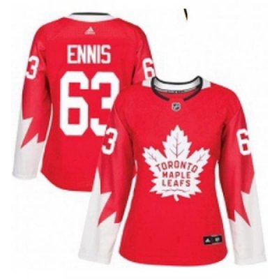 Womens Adidas Toronto Maple Leafs 63 Tyler Ennis Authentic Red Alternate NHL Jersey