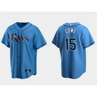 Men Tampa Bay Rays 15 Josh LoWe Light Blue Cool Base Stitched Baseball Jersey