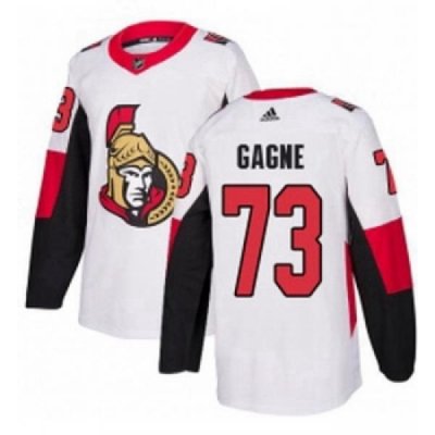 Youth Adidas Ottawa Senators 73 Gabriel Gagne Authentic White Away NHL Jersey