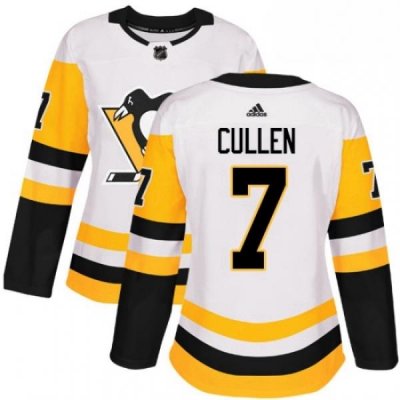 Womens Adidas Pittsburgh Penguins 7 Matt Cullen Authentic White Away NHL Jersey