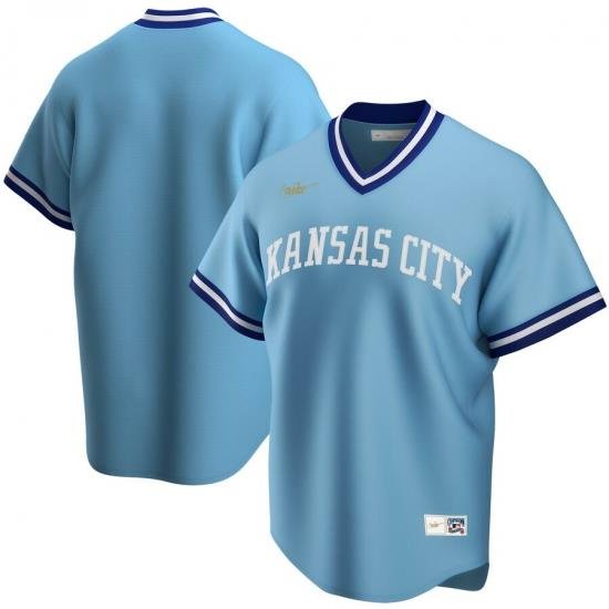 Men Kansas City Royals Nike Road CooperstoWn Collection Team MLB Jersey Light Blue