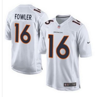 Nike Broncos #16 Bennie Fowler White Mens Stitched NFL Game Event Jersey