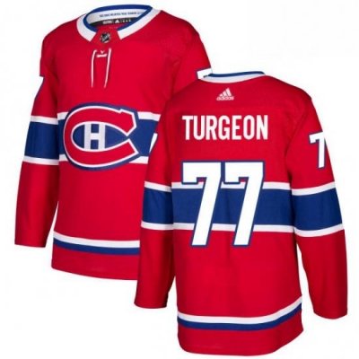 Mens Adidas Montreal Canadiens 77 Pierre Turgeon Premier Red Home NHL Jersey