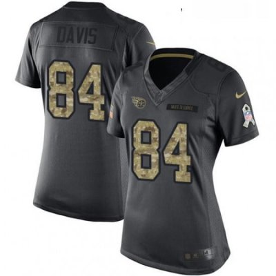 Womens Nike Tennessee Titans 84 Corey Davis Limited Black 2016 Salute to Service NFL Jersey