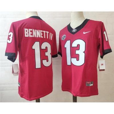 Men #13 Stetson BENNETT IV Georgia Bulldogs College Football Jerseys Sale  red