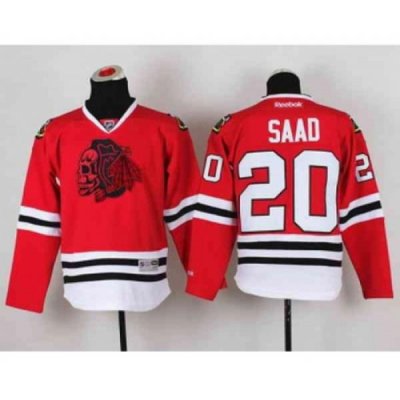 youth nhl jerseys chicago blackhawks #20 saad red[the skeleton head]