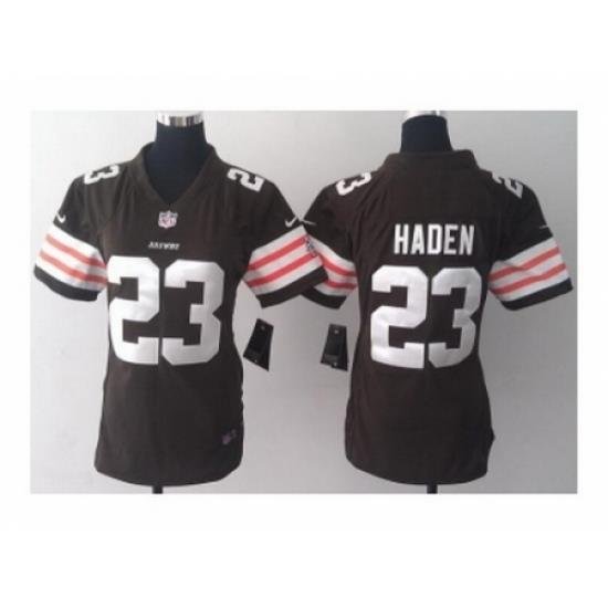 Nike Women Jerseys Cleveland BroWns #23 Joe Haden broWn