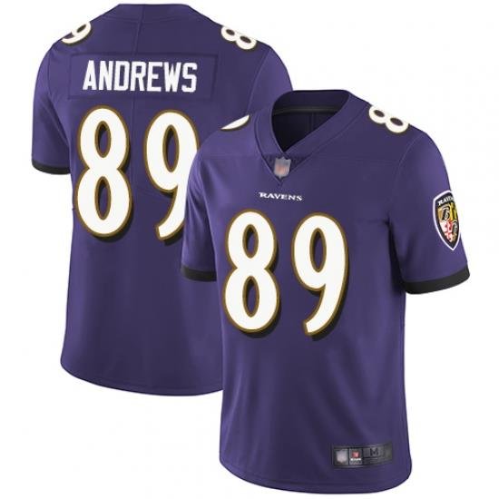 Baltimore Ravens 89 Mark Andrews Limited Mens Home Purple Football Vapor Untouchable Jersey