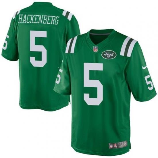 Nike Jets #5 Christian Hackenberg Green Mens Stitched NFL Elite Rush Jersey