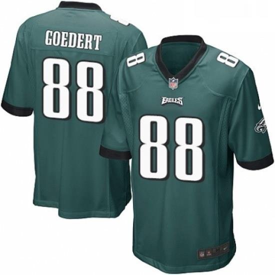 Mens Nike Philadelphia Eagles 88 Dallas Goedert Game Midnight Green Team Color NFL Jersey