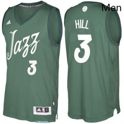 Mens Utah Jazz 3 George Hill Green 2016 2017 Christmas Day NBA Swingman Jersey