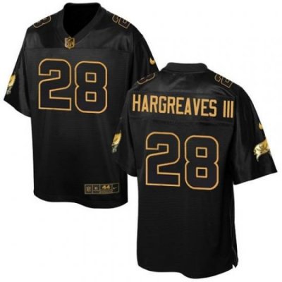 Nike Buccaneers #28 Vernon Hargreaves III Black Mens Stitched NFL Elite Pro Line Gold Collection Jersey