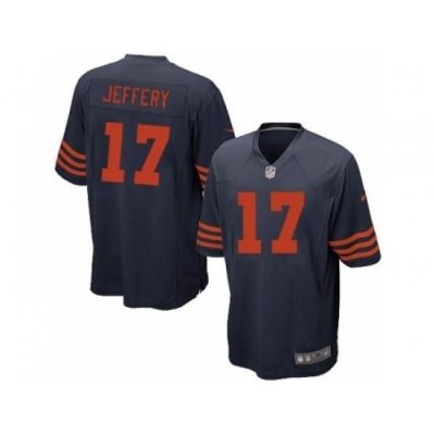 Nike Chicago Bears 17 Alshon Jeffery Blue Game Orange Number NFL Jersey