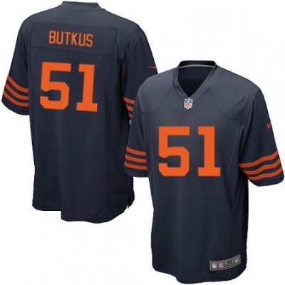 Mens Nike Chicago Bears 51 Dick Butkus Game Navy Blue Alternate NFL Jersey