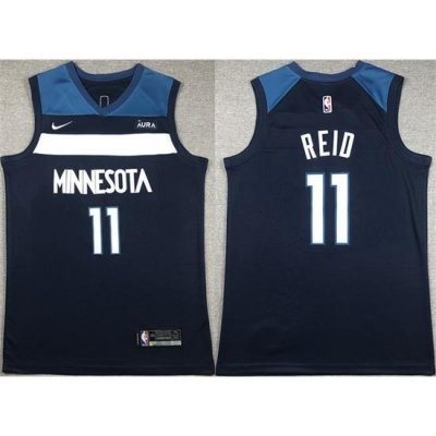 Men Minnesota Timberwolves 11 Naz Reid Navy Icon Edition Stitched Jersey