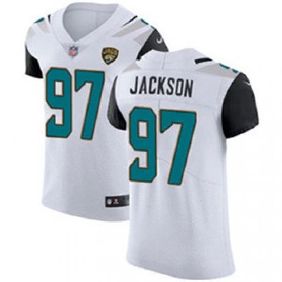 Nike Jaguars #97 Malik Jackson White Mens Stitched NFL Vapor Untouchable Elite Jersey