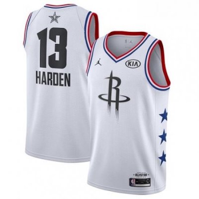 Youth Nike Houston Rockets 13 James Harden White Basketball Jordan Swingman 2019 All Star Game Jersey