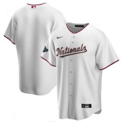 Nationals Blank White Gold Nike 2020 Gold Program Cool Base Jersey