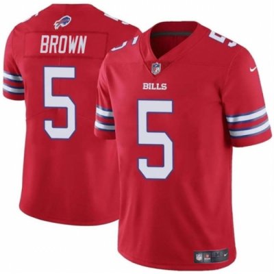 Men Buffalo Bills 5 Anthony Brown Red 2024 Vapor Untouchable Limited Stitched Football Jersey