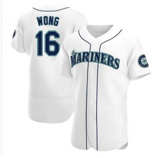 Men's Kolten Wong Seattle Mariners Authentic White Alternate Jersey