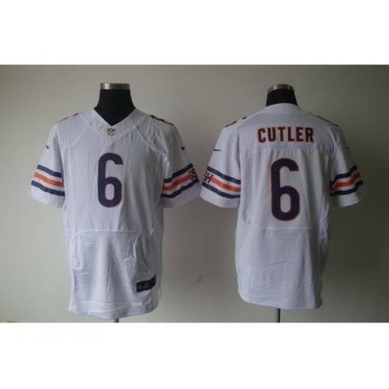 Nike Chicago Bears 6 Jay Cutler White Elite NFL Jersey