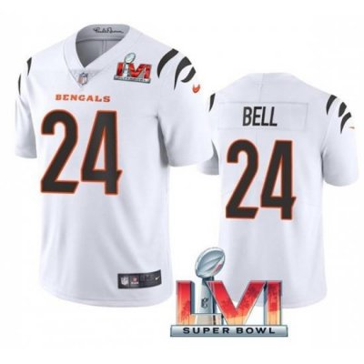 Nike Cincinati Bengals 24 Vonn Bell White 2022 Super Bowl LVI Vapor Limited Jersey