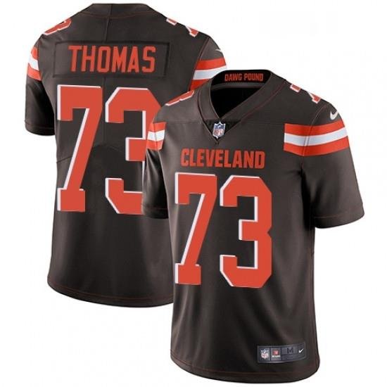 Mens Nike Cleveland Browns 73 Joe Thomas Brown Team Color Vapor Untouchable Limited Player NFL Jersey