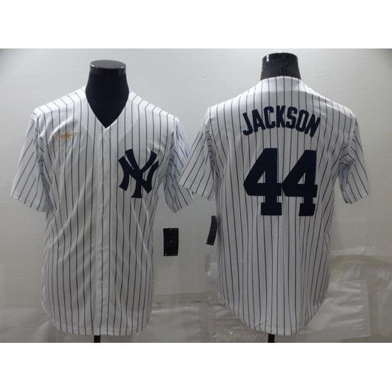 Men NeW York Yankees 44 Reggie Jackson White Cool Base Stitched Baseball Jerseys