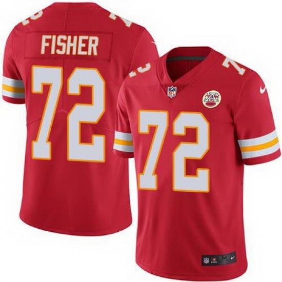 Nike Chiefs #72 Eric Fisher Red Mens Stitched NFL Limited Rush Jersey