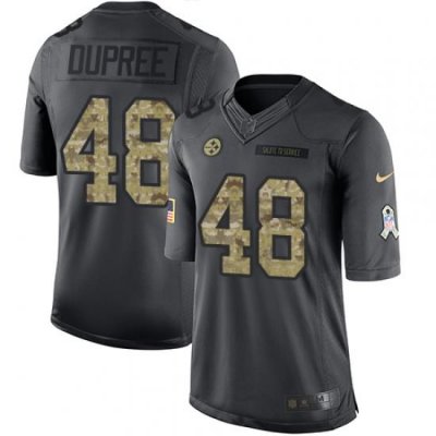 Nike Steelers #48 Bud Dupree Black Mens Stitched NFL Limited 2016 Salute to Service Jersey