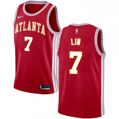 Youth Nike Atlanta Hawks 7 Jeremy Lin Swingman Red NBA Jersey Statement Edition