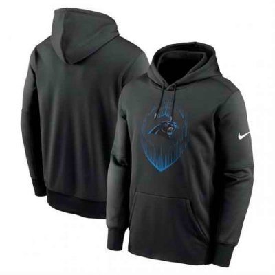 Men Carolina Panthers Black Icon Performance Pullover Hoodie