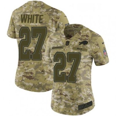 Womens Nike Buffalo Bills 27 TreDavious White Limited Camo 2018 Salute to Service NFL Jerse