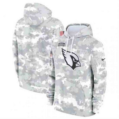 Men Arizona Cardinals 2024 Arctic Camo Salute To Service Club Fleece Pullover Hoodie