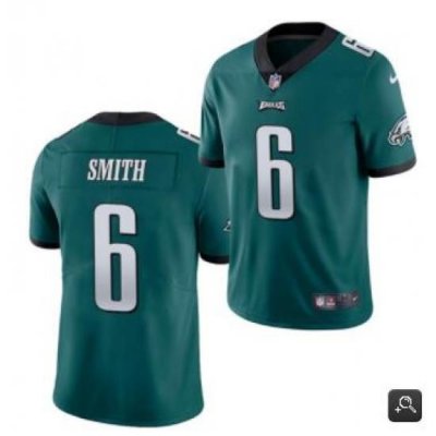 Men Philadelphia Eagles #6 DeVonta Smith 2021 NFL Draft Green Vapor Untouchable Limited Stitched Jersey