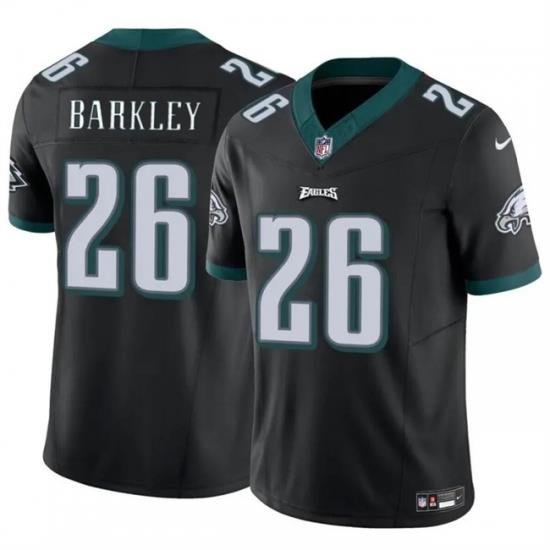 Youth Philadelphia Eagles 26 Saquon Barkley Black 2023 F U S E Vapor Untouchable Limited Stitched Football Jersey