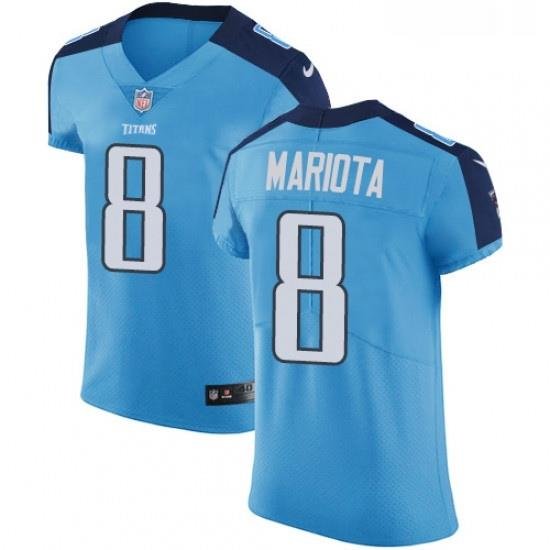 Mens Nike Tennessee Titans 8 Marcus Mariota Light Blue Team Color Vapor Untouchable Elite Player NFL Jersey