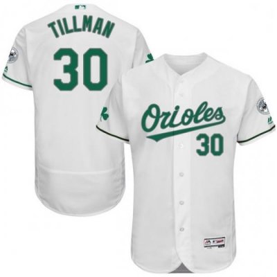 Mens Majestic Baltimore Orioles 30 Chris Tillman White Celtic Flexbase Authentic Collection MLB Jersey