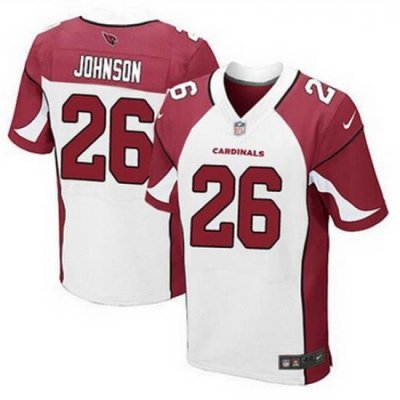 Nike Cardinals #26 Rashad Johnson White Mens Stitched NFL Elite Jersey