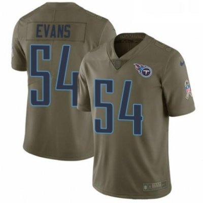 Mens Nike Tennessee Titans 54 Rashaan Evans Limited Olive 2017 Salute to Service NFL Jersey