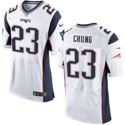 Nike Patriots #23 Patrick Chung White Mens Stitched NFL New Elite Jersey